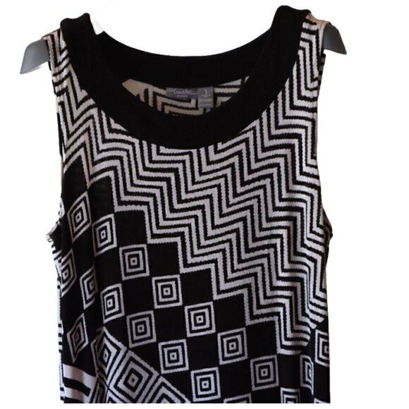 Chico's Maxi Dress Size 1 US 8/10 White and Brown - Picture 2 of 7